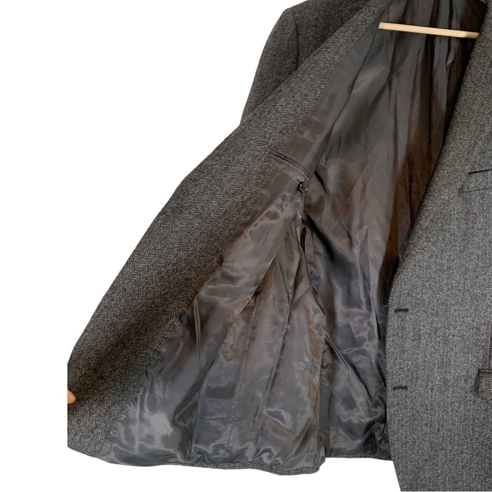 Ralph Lauren Black Label Soft Tailored Slim Fit Wool Blazer Size 48R Grey - Picture 8 of 11